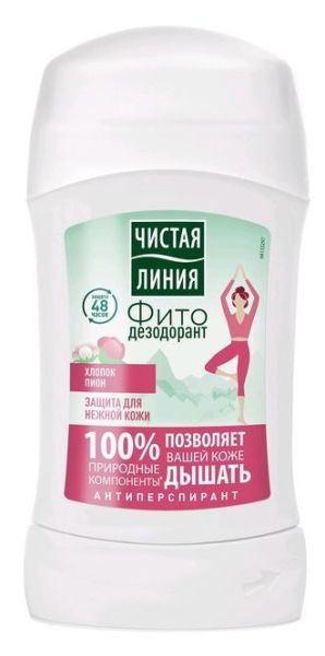 Фитодезодорант-карандаш Чистая линия Защита для нежной кожи 40мл фотография