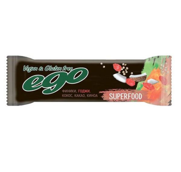 Изображение товара Батончик фруктово-ореховый Ego Superfood годжи 45г Батончик фруктово-ореховый Ego Superfood годжи 45г фотография