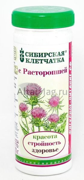 Клетчатка сибирская (расторопша) банка 170г фотография